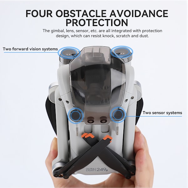 Dammtätt skydd Transparent cover för case för Mini 3 Pro Gimbal Drone för skydd