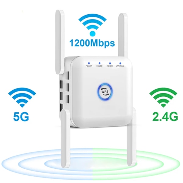 5G Wifi-signalförstärkare Long Range Wifi Repeater Wi-Fi Network Extender 1200Mb 5Ghz trådlös wi-fi-booster Black AU