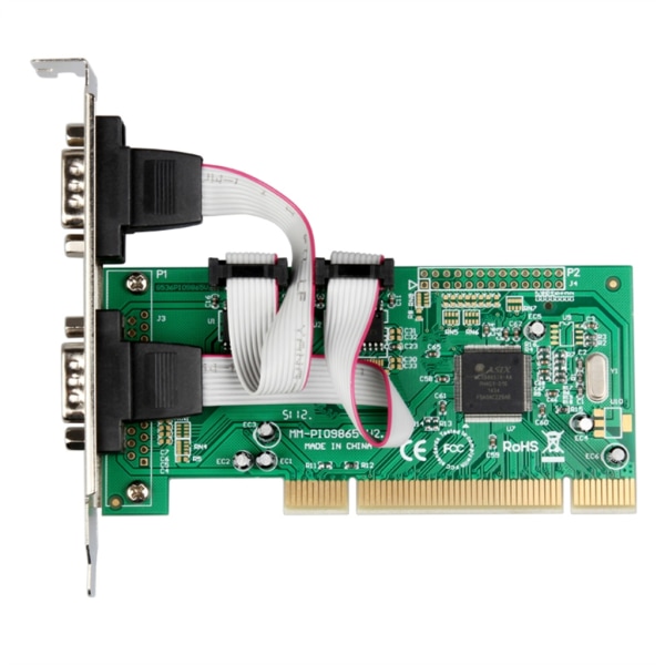 NYTT PCI seriellt kort 2-portar RS232 industriellt PCI seriellt portkort PCI till COM-portar 9Pin RS-232 seriellt expansionskort