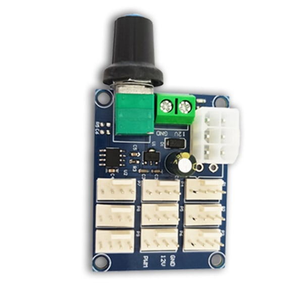 Flerkanalig fläktmotor hastighetsregulator PWM hastighetsregulator 12V 2A för PC-dator Chassifläkt