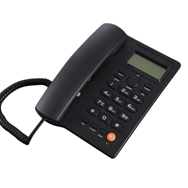 Telefon med nummerpræsentation, håndfri opkald, fastnettelefon med ledning til hjemmekontor, hotel KX-T2025