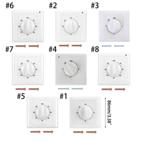 Tidsomkopplare Sockets Nedräkningstimer Digital Timer Kontrollbrytare Socket Cover Automatisk avstängning Mekanisk tidsbrytare 7