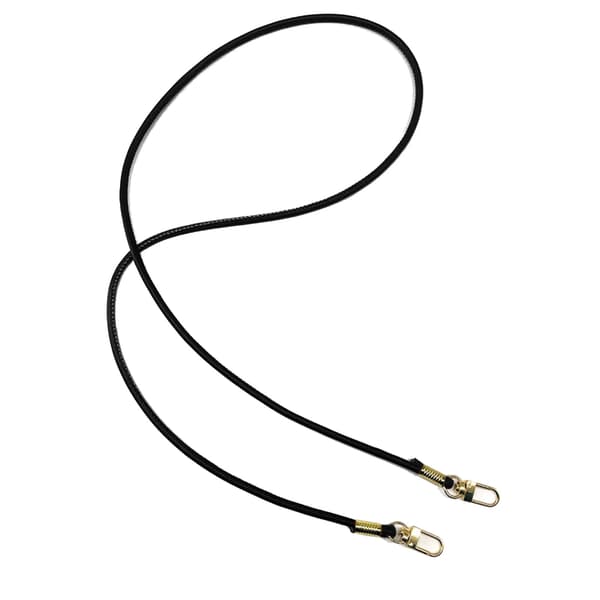 Solid lång PU-läder Metall Axelväska Spänne Handtag Gör-det-själv handväska Rem Handväskor Bälten Rem Väskor Tillbehör Black Golden hook