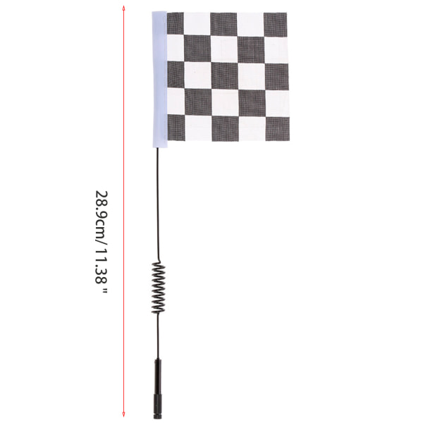 Den dekorativa metallantennen med vit och svart flagga för 1:10 Hsp Redcat Tamiya Axial Scx10 D90 Crawler