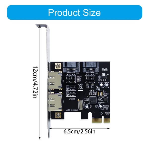 Højtydende ASM1061 PCIe til SATA3.0 eSATA-adapterkort til systemer