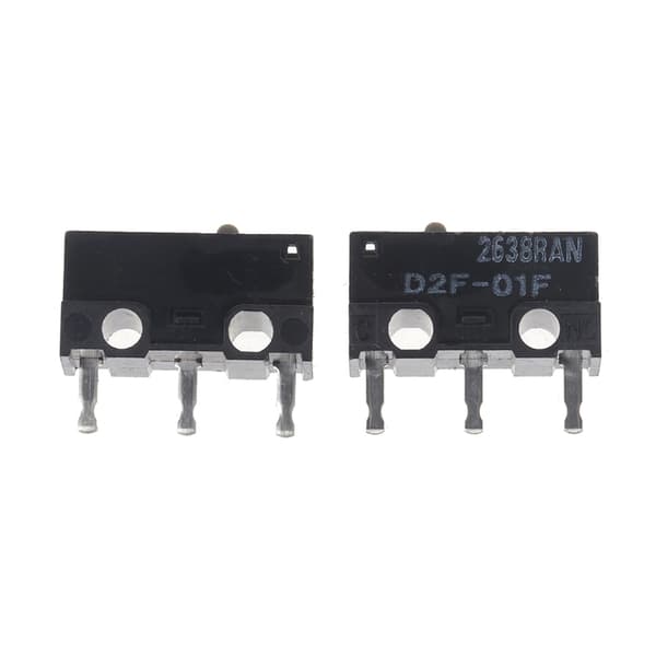 2 stk. D2F-01F Musemikrobryter Rask Respons 20M Klikk 3-Pin For G502 GPW