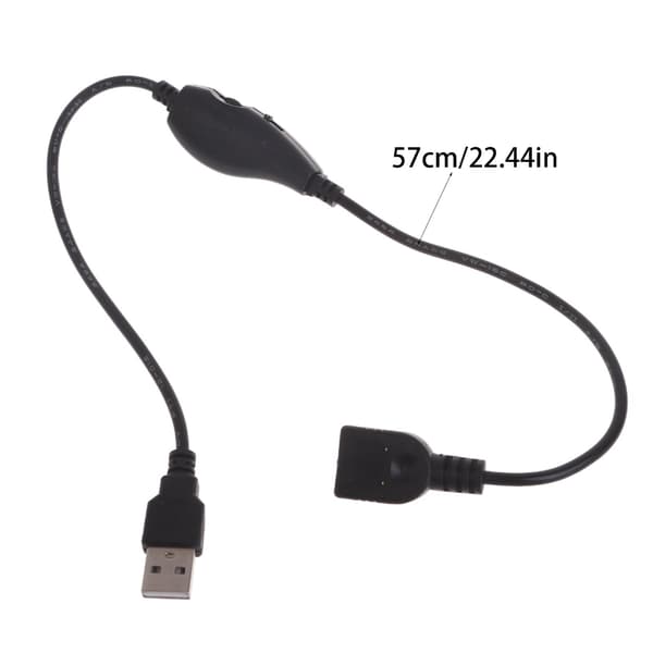 45 cm USB-kabel med dimmerbryter PÅ/AV-kabel forlengelse USB-strømforsyningslinje