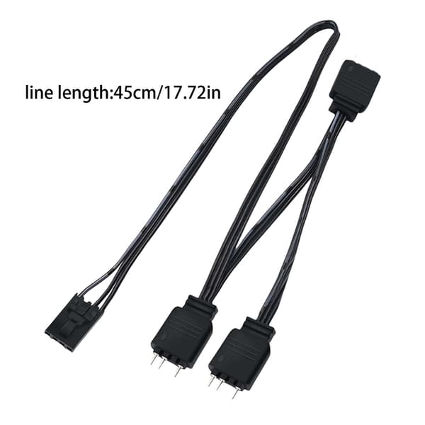 Fleksibelt 4-Pin til 5V 3-Pin ARGB Splitterkabel til HDLL120 LED-effekter