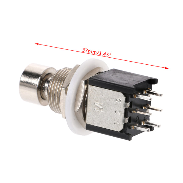 DPDT Momentary On(On) Fotkontakt Gitarreffekter Pedal Metal Stomp Box
