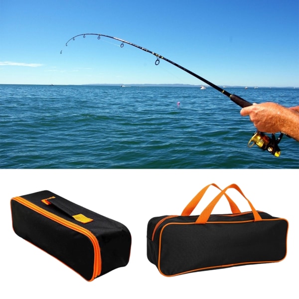 Fiskeredskap Väskor Fiskredskap Förvaringshandväska Bärbar väska Fiskdrager Utrustning Vattentät fiskeväska för utomhusresor 32.5*14.5*11CM