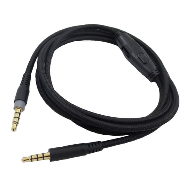 Aftageligt 3,5 mm gaming-hovedtelefonkabel 1,5 m til HyperX Cloud/Cloud for Alpha-headset lydledning kabel støjreducerende