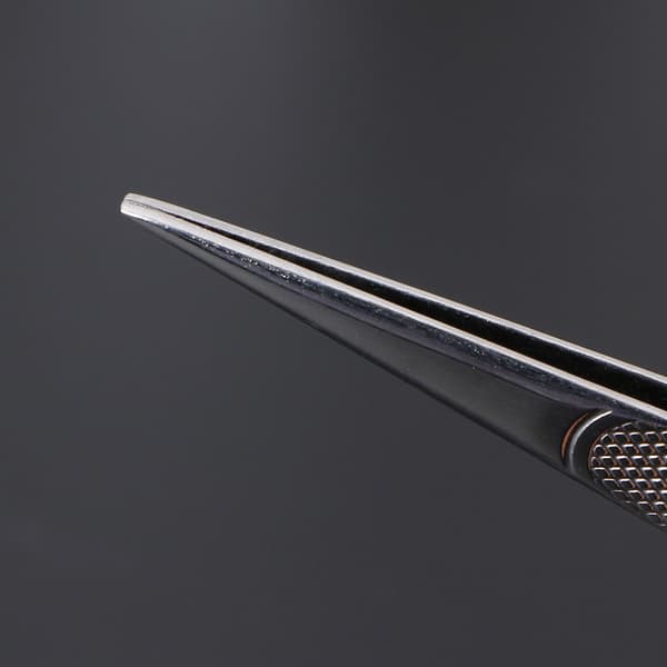 Profesjonell rett pinsett med fin spiss for vippeextensions, rustfritt stål
