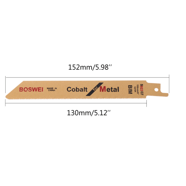 5 st S922EF 152 mm 6\" BIM fram- och återgående sabelsågblad Set flexibel för metall