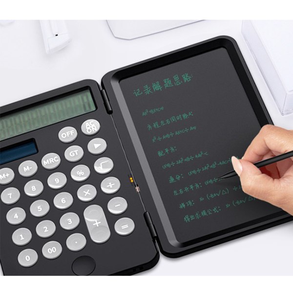 Miniräknare 12-siffriga miniräknare för w/ 6,5 tum Flipper Cover skrivplatta Mute Portable Desktop Multifunktionell för Of