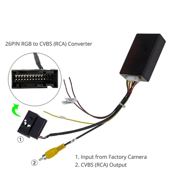 Bil Bakkamera Dekoder Adapter til RCD510 RNS510 RNS315 Navigationssystemer