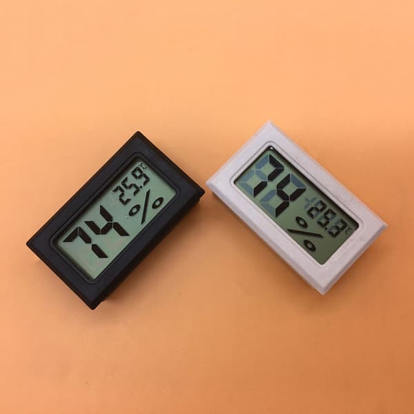 Digitalt temperaturmålertermometer hygrometer Fahrenheit (℉) til drivhus Black