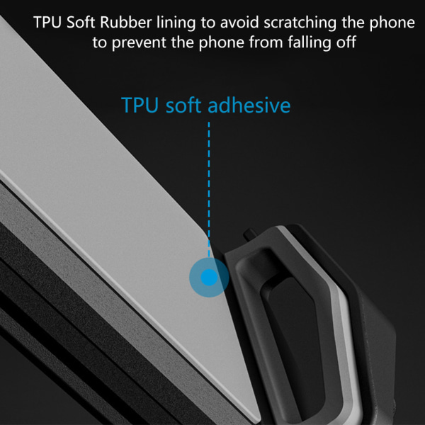 Tablettställ Justerbar hopfällbar hållare Arm av aluminiumlegering Ergonomisk 360 graders roterbar för 4-13 tums pad Tablettelefon Black