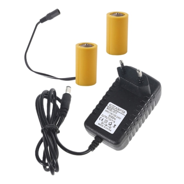 3V LR14 C Dummy-batteri C Storlek Batterieliminatorkabel Byt ut 2st 1,5V C-batterier för LED-ljus elektronisk leksak EU