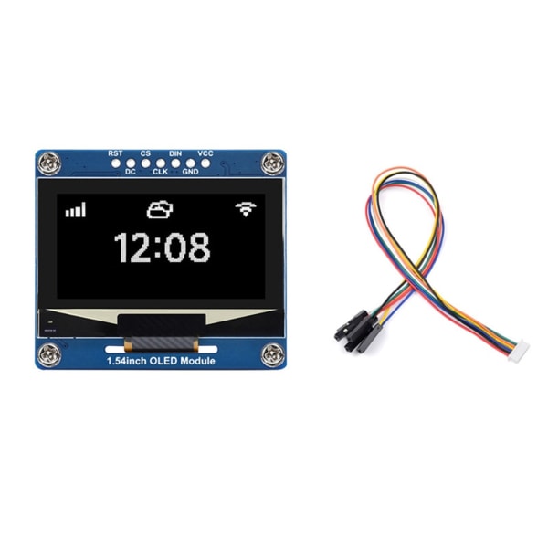 för STM32 1,54 tums OLED-skärmmodul 128×64 upplösning SPI / I2C-kommunikation Klar visuell upplevelse