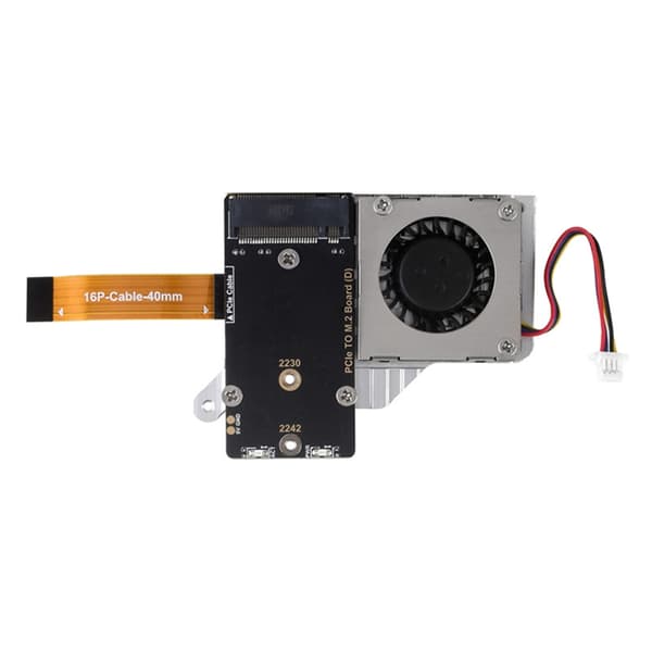 PCIe til M.2 Udvidelseskort med SSD Køleventilator Support til Raspberry Pi 5