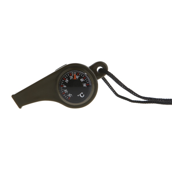 3 i 1 Utomhuscamping Vandring Nödöverlevnadsutrustning Whistle Compass Termometer