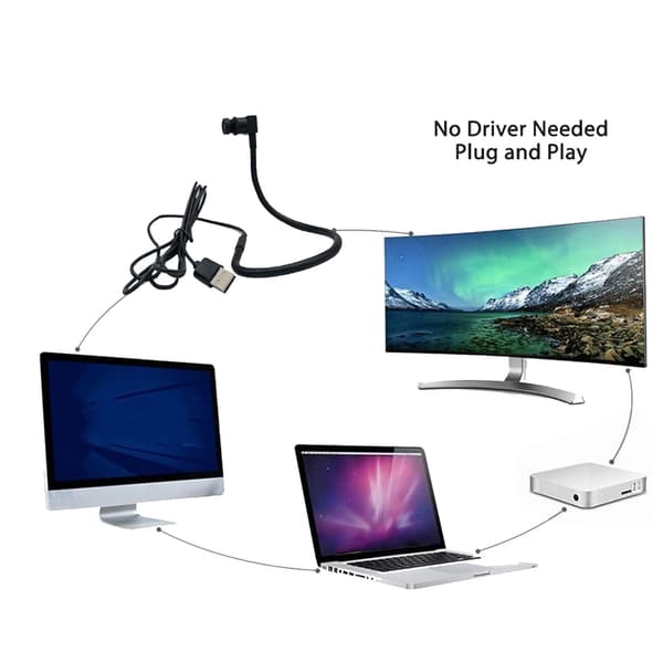 200W Konferansekamera Aluminiumlegering Autofokus USB 2MP Midtskjerm Webkamera