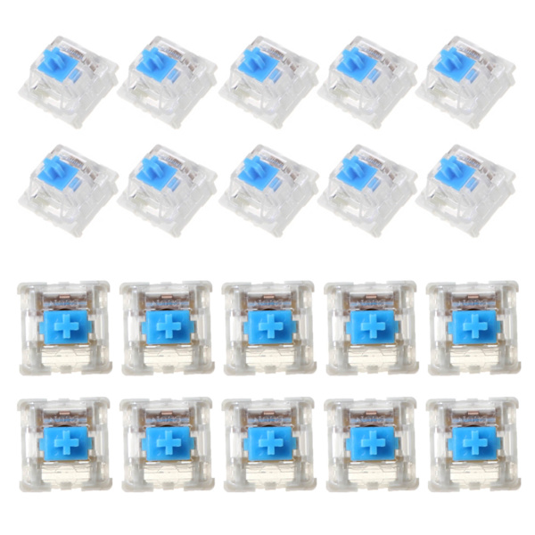 Vit Switch 3-pin för tangentbordsbrytare - Cherry MX är likvärdig med den utbytbara DIY-switchen för ett mekaniskt gamingtangentbord