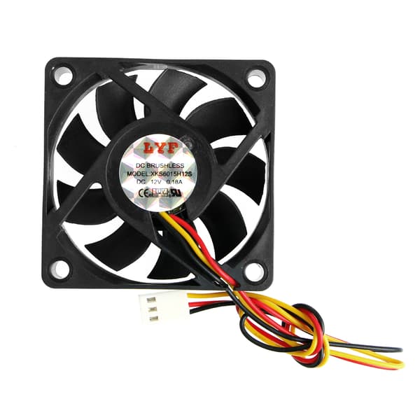 6 cm DC børsteløs ventilator 12V 0.18A 3 ledninger 3-benet højhastigheds serverkøling