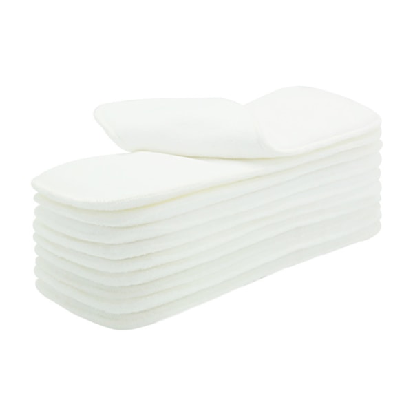 10 stk. 3-lags Microfiber Stofble Indlæg Genanvendelige Super Absorberende til Baby