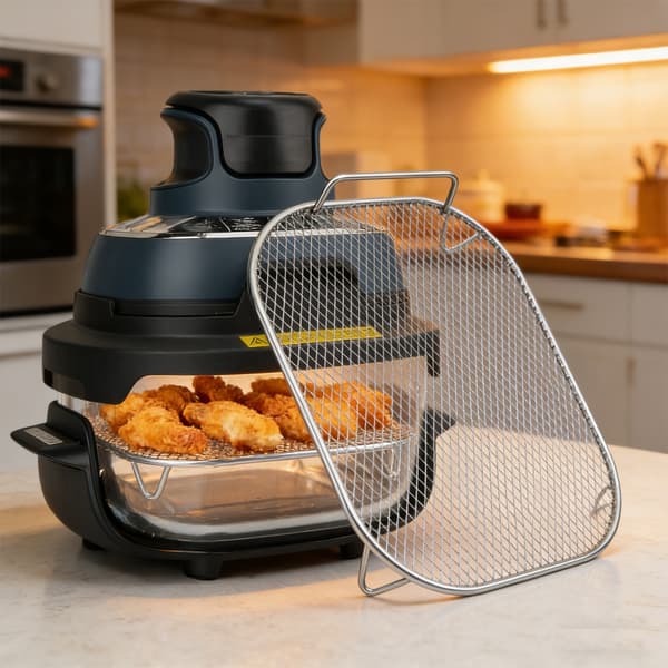 Airfryer Meshkurv Rustfri Ståltekstur Oljesilskjerm