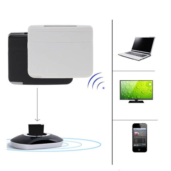 A2DP Bluetooth-kompatibel musikljud 30-stifts mottagareadapter Högtalardocka för , för iPod, för iPod för Touch Black