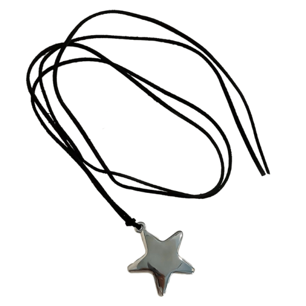 Stort stjärnhalsband Trendigt stjärnhängande halsband Långt rep Halsband Kedja Halsband Perfekt present till ungdomliga tjejer