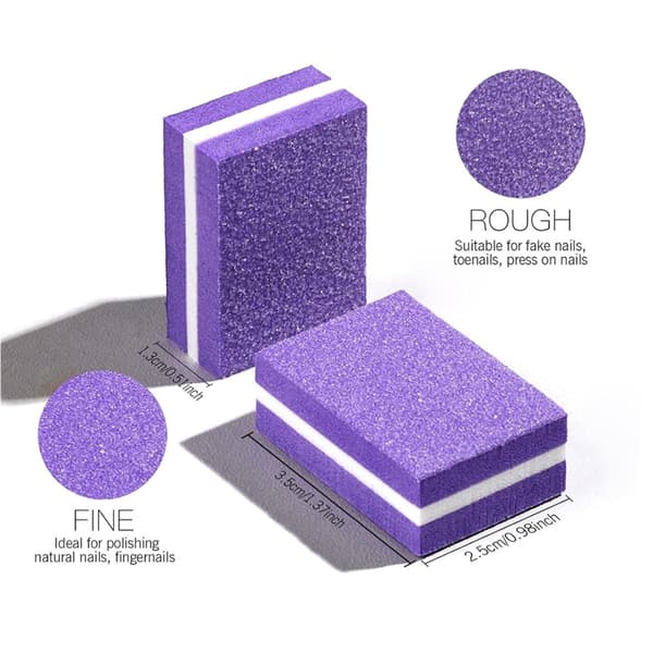 22 st Nagelbufferblock Svamp Nagelfil Sandpappersblock Nageltillbehör