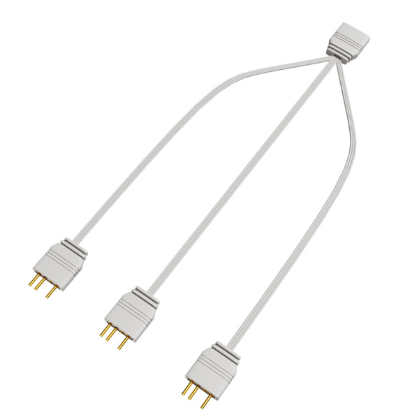 1-till-3/ 1-till-4 5V 3-stifts ARGB splitterkabel 5V hona till hane 3-stifts ARGB-förlängningskabel för 5v ARGB fläktbredda applikationer null - One to three