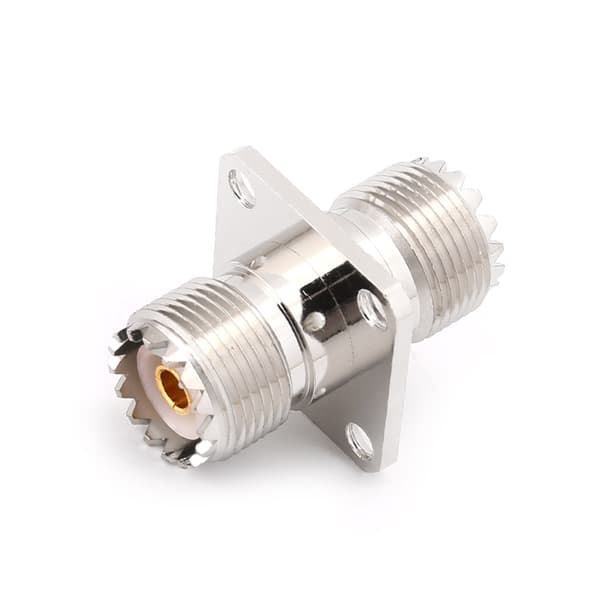 UHF SO239 Hun til Hun med Panelmontering RF-stik Koaksialkonverteradapter