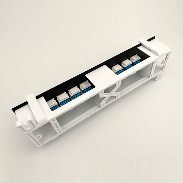 8-portars LC Optisk Fiber Patch Panel RJ45 Nätverkskabel Adapter Jack Ethernet Distributionsram Nätverkshylla