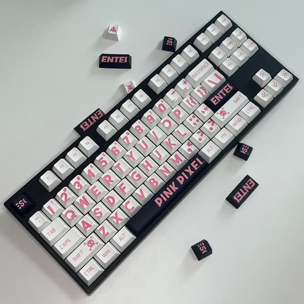 PBT Keycap 132 stk. Store tegn ROSA Keycaps CherryProfile Store tegn