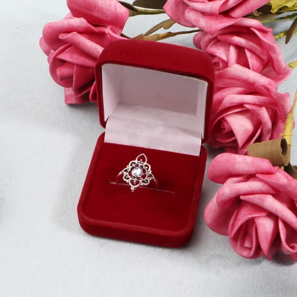 Flip Ring Box Sammet Smycken Presentbox Vigselring Förvaringsfodral för förlovning Bröllopsdag Alla hjärtans dag Black - Single ring 1