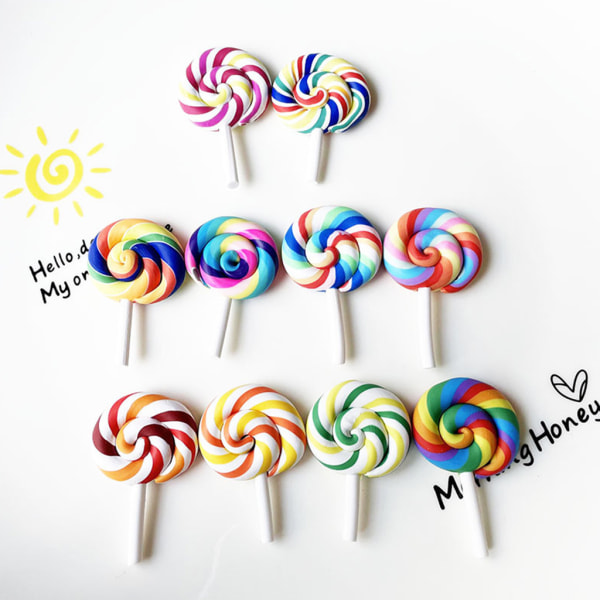 Färgglada Candy Gummy hängsmycke Berlock DIY Bear Charm Lovely Lollipop Form för konsthantverk Smyckenstillverkning Armband Örhängen null - B