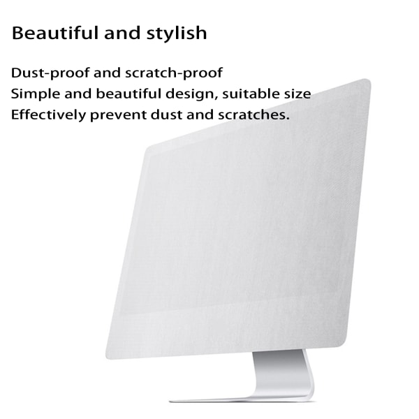 21" 27" datorskärm cover för Apple för iMac LCD-skärm skyddar enheter från smuts och smuts Vattentålig vikning Silver 27 inches