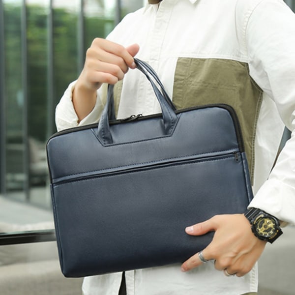 Bärbar bärbar väska med handtag och dragkedjor Vattentät, rivsäker datorväska för utomhusresor Blue