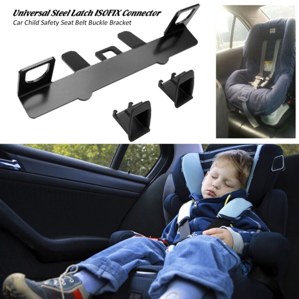 Universal ISOFIX Säkerhetsbälteskoppling Bil Baby Säkerhetsbältesspänne Bilbarnstol Fasthållningssats för ankare