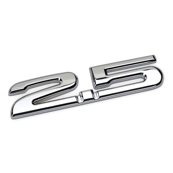 Biltilbehør 3D ABS Bilmerke Emblem Dekal 2.0 2.5 Formet 2.5 gloss black