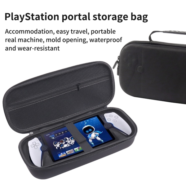 Förvaringsväska för PS Portal Host EVA- case Stötsäker bärbar spelkonsol Skyddsväska Anti-Scratch rephandväska