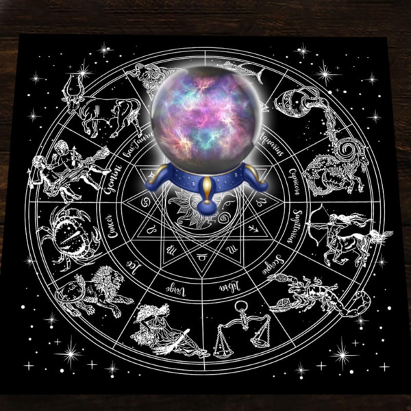 23x23In flanell Tarot Duk Rune Divination Altar Tarot Patch Cover för trollkarl Daglig brädspelskortdyna 60*60cm