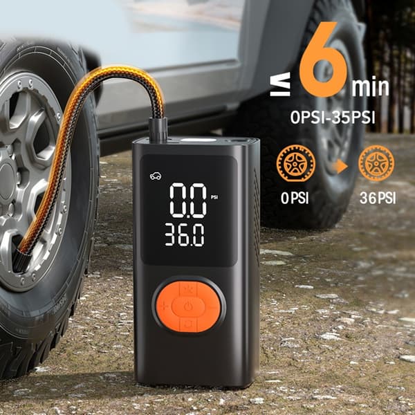 Bärbar Bil Luftkompressor Trådlös Elektrisk Däckpump Bil Cykel Round keys