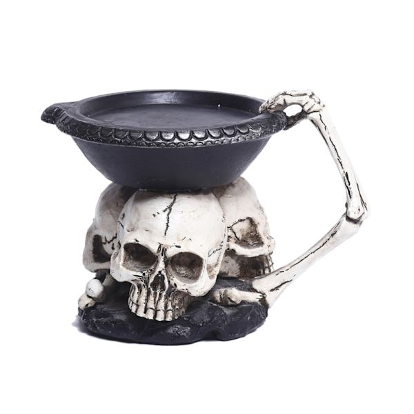 Halloween Trippel Spöklik Huvud Ljusstake för Entréer & Skrivbordsorganisering - Lägg till Elegans till Dina Halloweenfoajéer