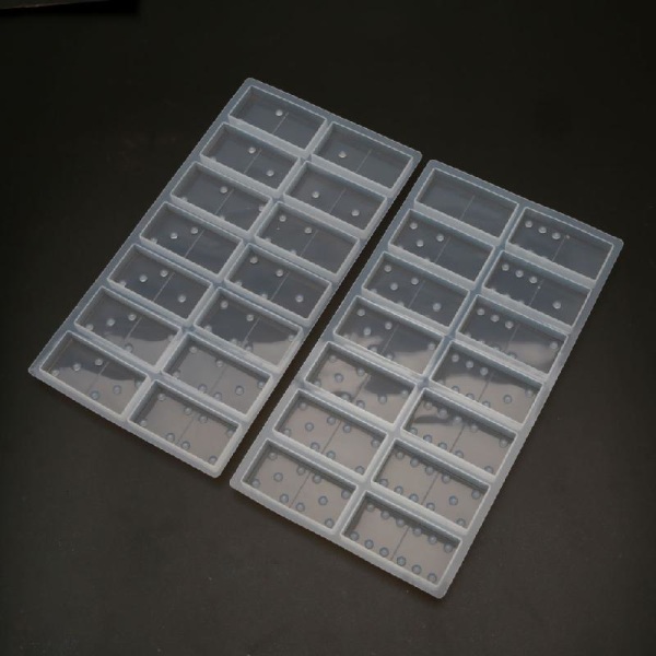 Handgjorda silikon domino hartsgjutning form domino spel för lek Epoxi harts form domino spel kasino kul konst hantverk