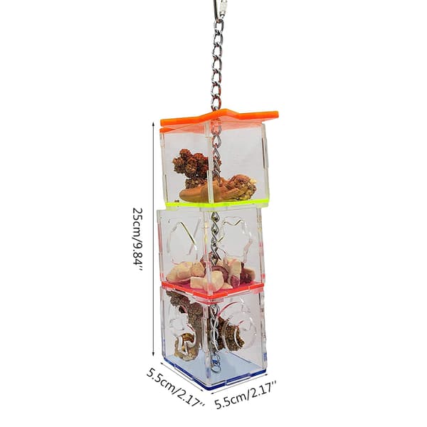 Akryl Bird Water Dispenser Papegoja Waterer Feeder Cups Bird Drinker Container