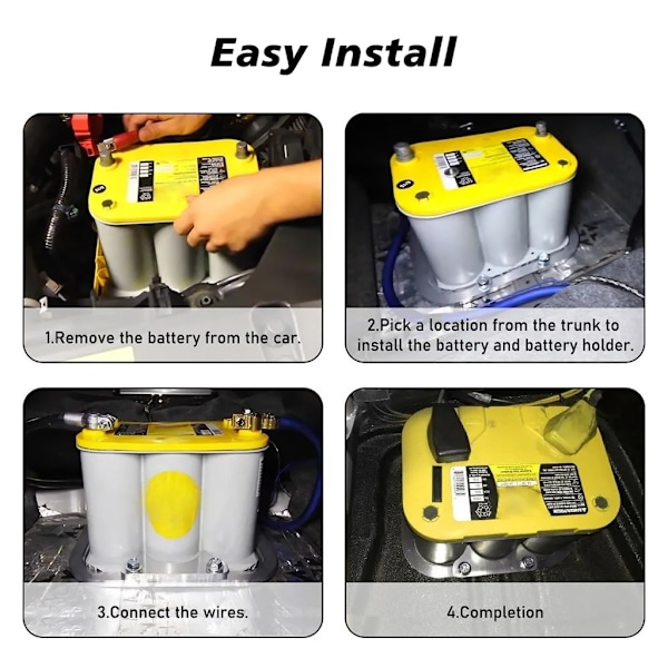 Batterifestebrakett for flytting av batteri, passer D34 34/78 batteristørrelse